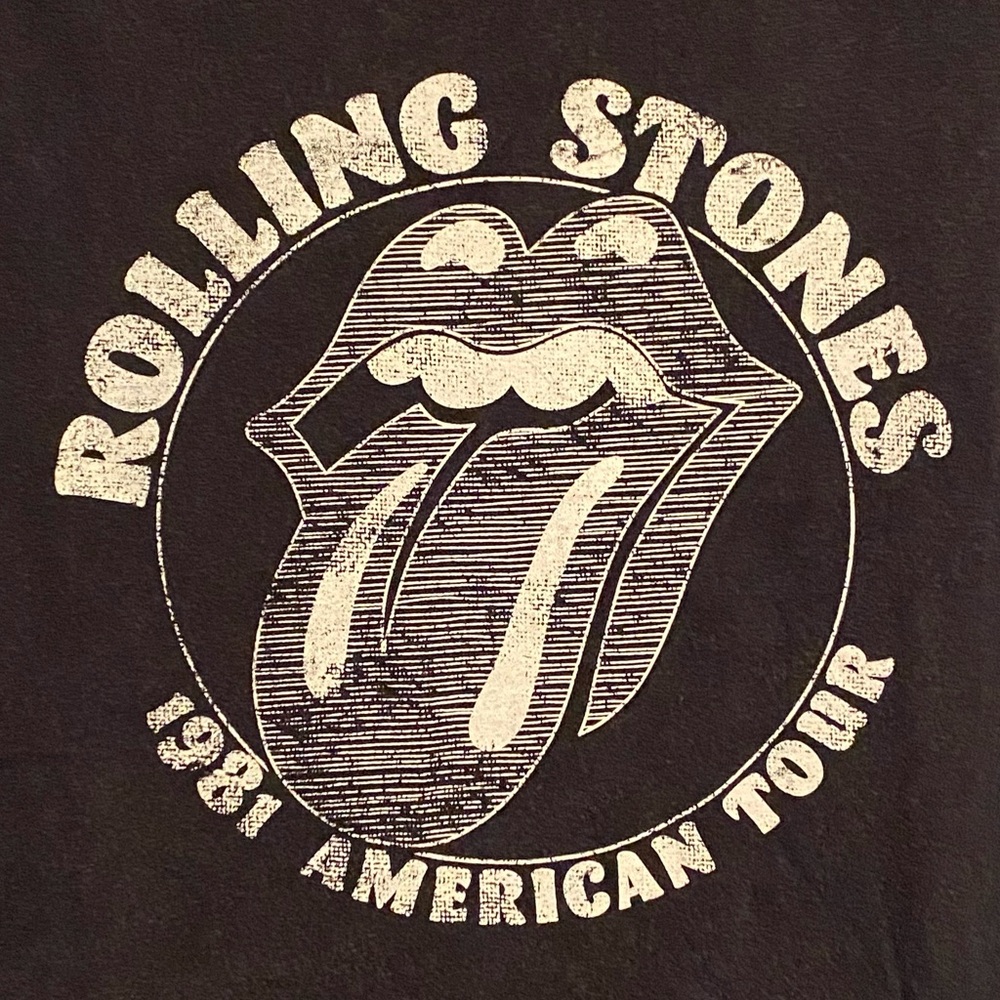 Rolling Stones Awesome Graphic Band Tee NWT Super Soft Comfy Black Size Small - Picture 1 of 6